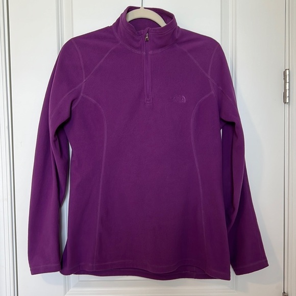 The North Face Polartec Classic Fleece Jumper Henley Quarter Zip TNF Size Large - Picture 1 of 8